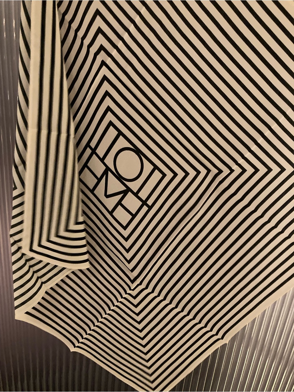 Toteme Black and White Geometric Logo Silk Scarf - Picture 4 of 6